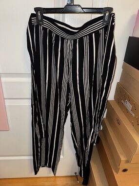 Black and White Stripe Pants